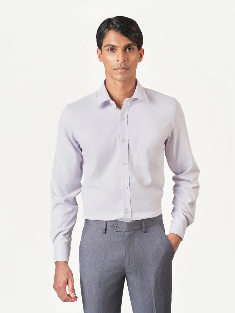 Purple Micro Herringbone Formal Shirt