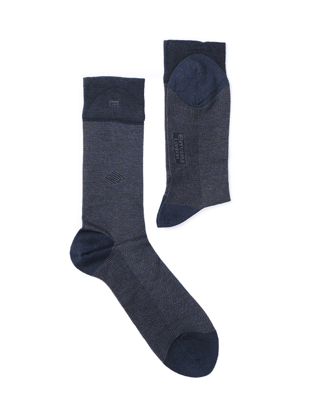 Mercerized Cotton Blend Crew Socks