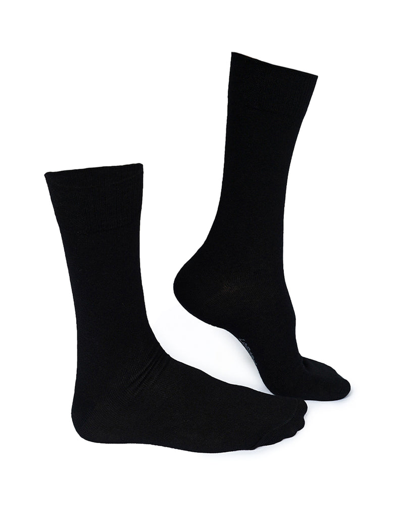 Black Cotton Spandex Free Size Socks