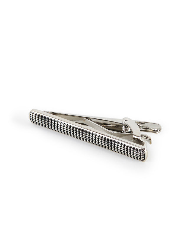 Rectangular Grid Polished Cufflinks Set