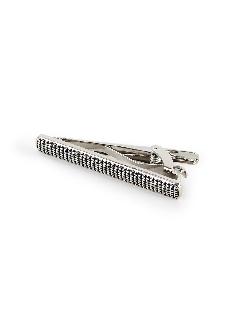 Rectangular Grid Polished Cufflinks Set