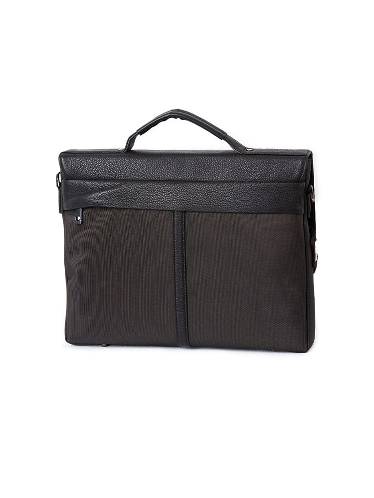 Brown Full-Grain Leather Laptop Bag