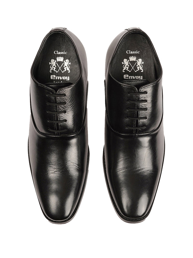 Black Wedding Shoes with Inside Cuban Heel