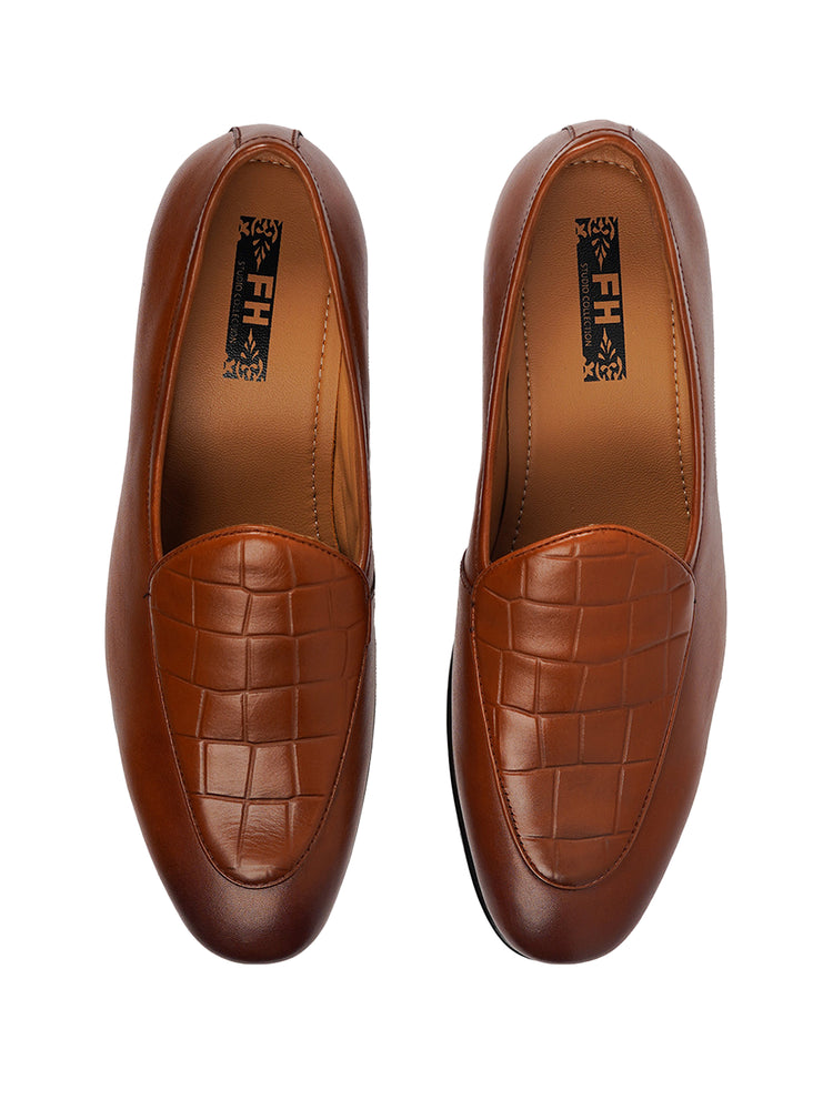 Brown Slip-on Party leather Shoe
