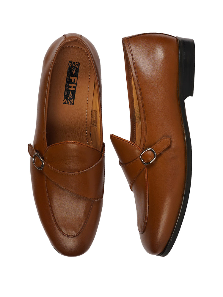 Tan Party leather Monk Shoe