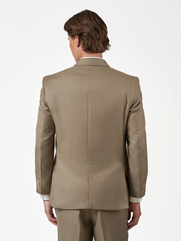 Beige Slim Fit 3-Piece Suit