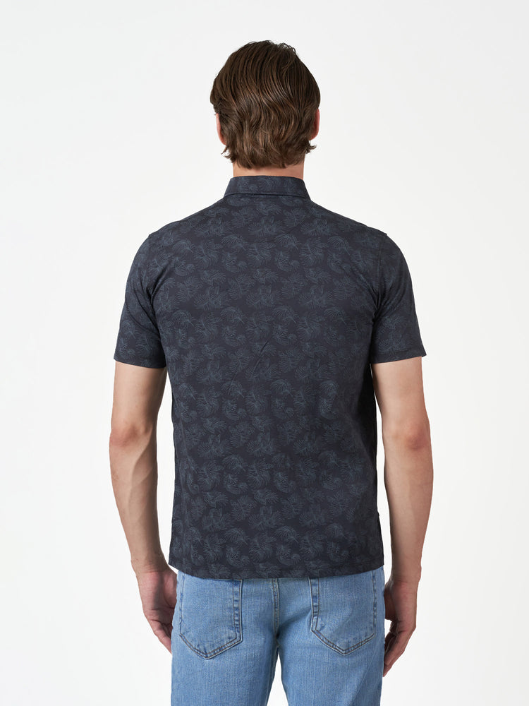 Black Floral Cotton Short Sleeve T-Shirt