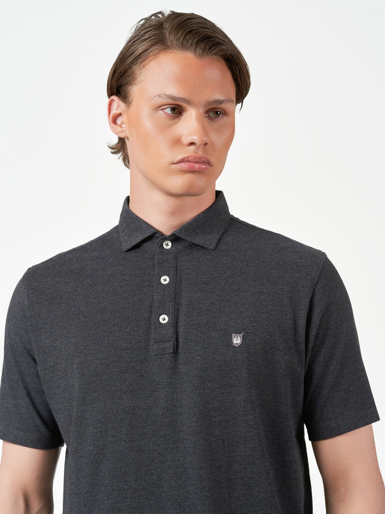 Dark Grey Plain Cotton Short Sleeve T-Shirt