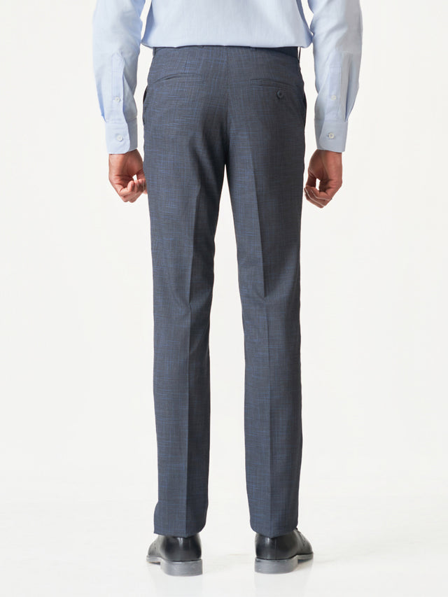 Checked Formal Slim Fit Trousers
