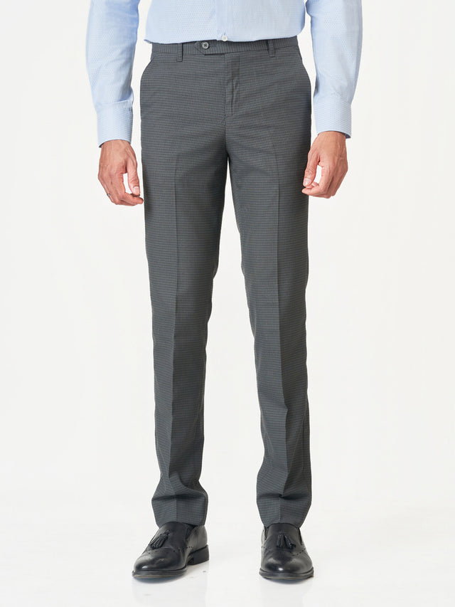 Checked Formal Slim Fit Office Wear Trousers
