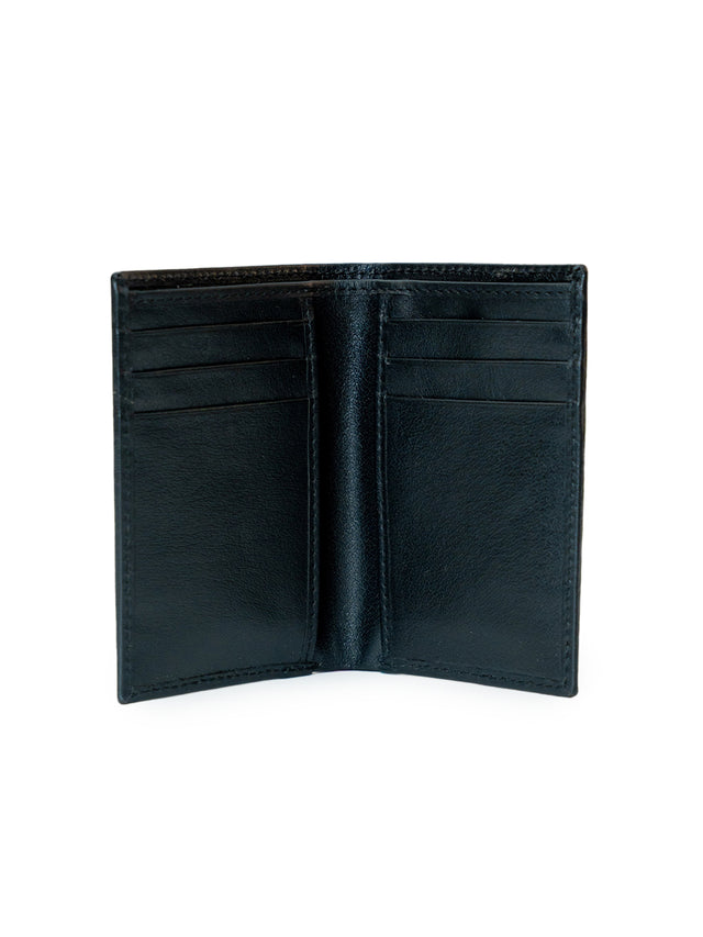 Men’s Black Full Grain Leather Smooth Finish Long Wallet