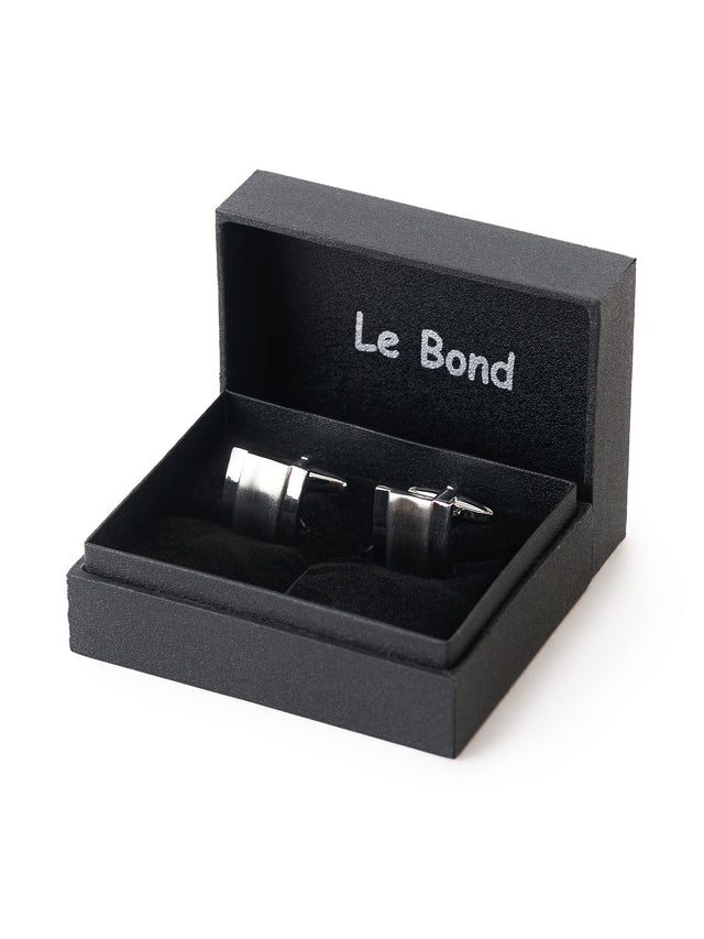 Textured Square Silver Cufflinks