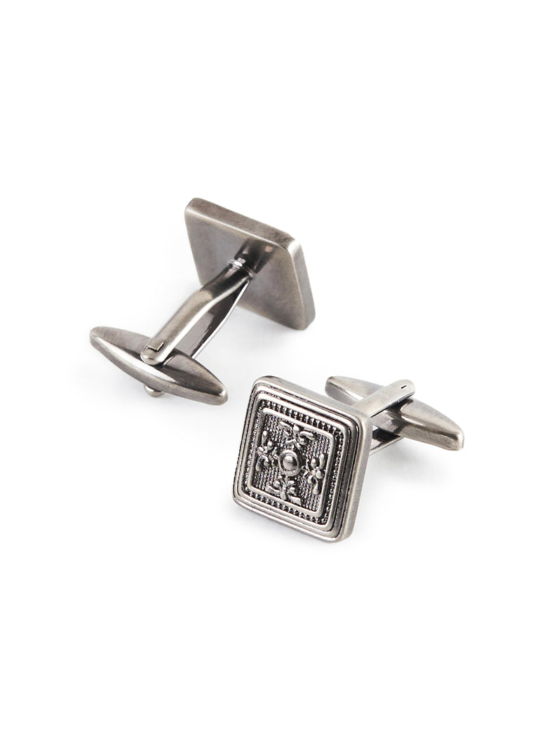 Textured Square Silver Cufflinks
