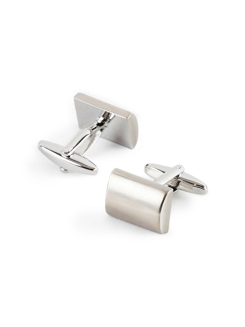 Rectangular Plain Polished Cufflinks