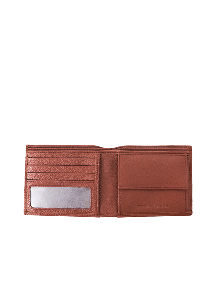 Men's Smooth Finish Tan Full-Grain Leather Wallet