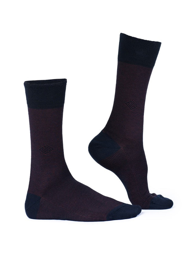 Mercerized Cotton Blend Crew Socks