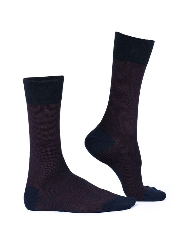 Mercerized Cotton Blend Crew Socks