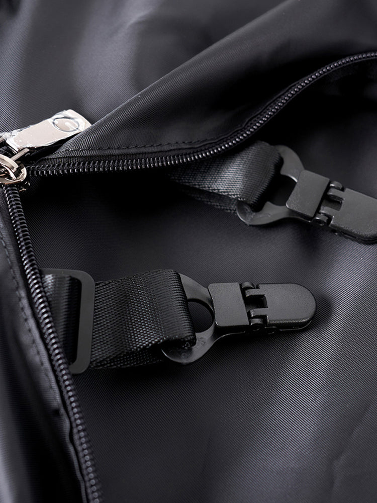 Microfiber Black Convertible Garment Duffle Bag – Lightweight Travel Suit Carrier