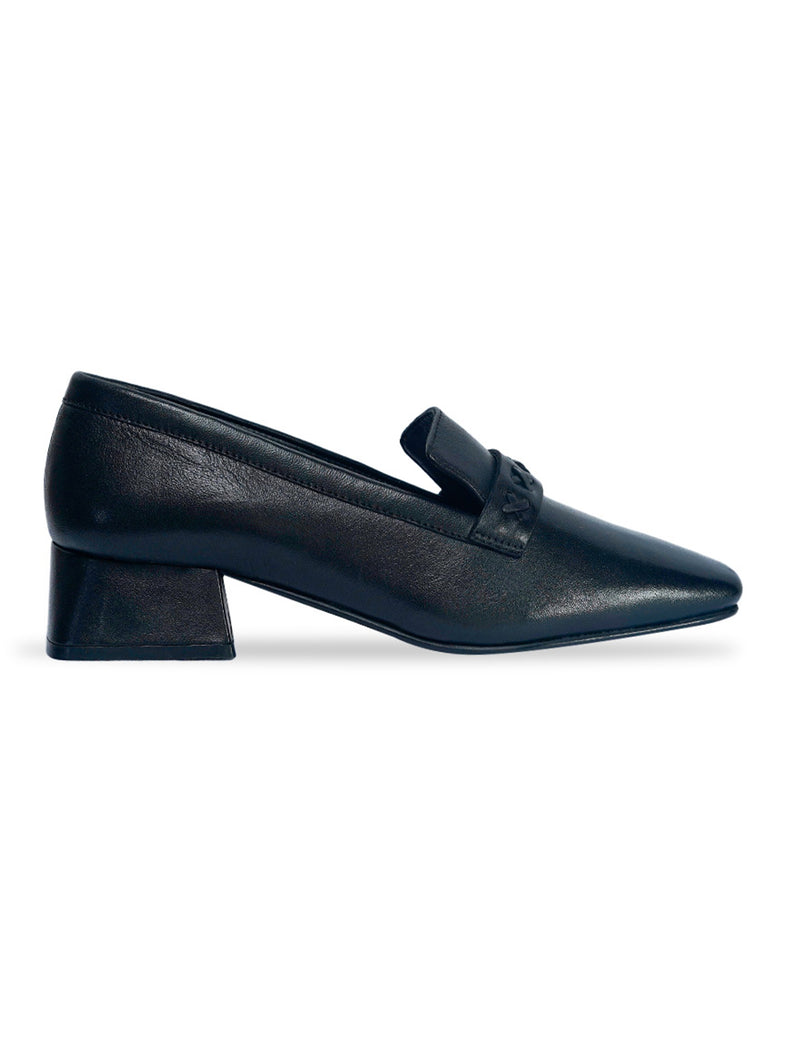 Black Posy Pump Loafers Shoes