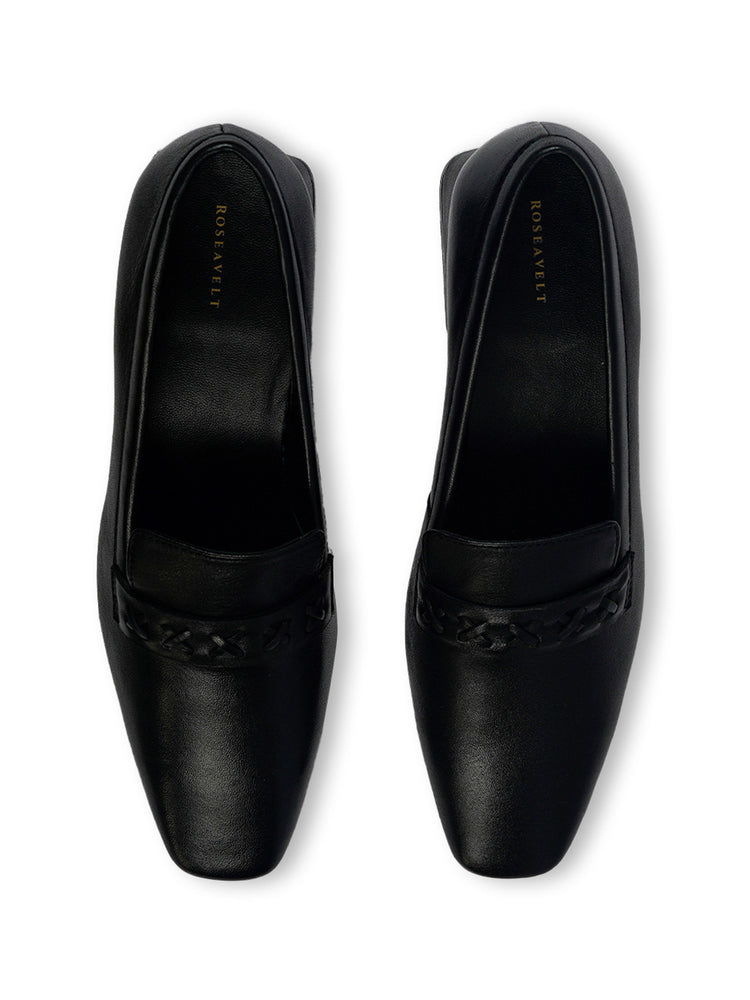 Black Posy Pump Loafers Shoes