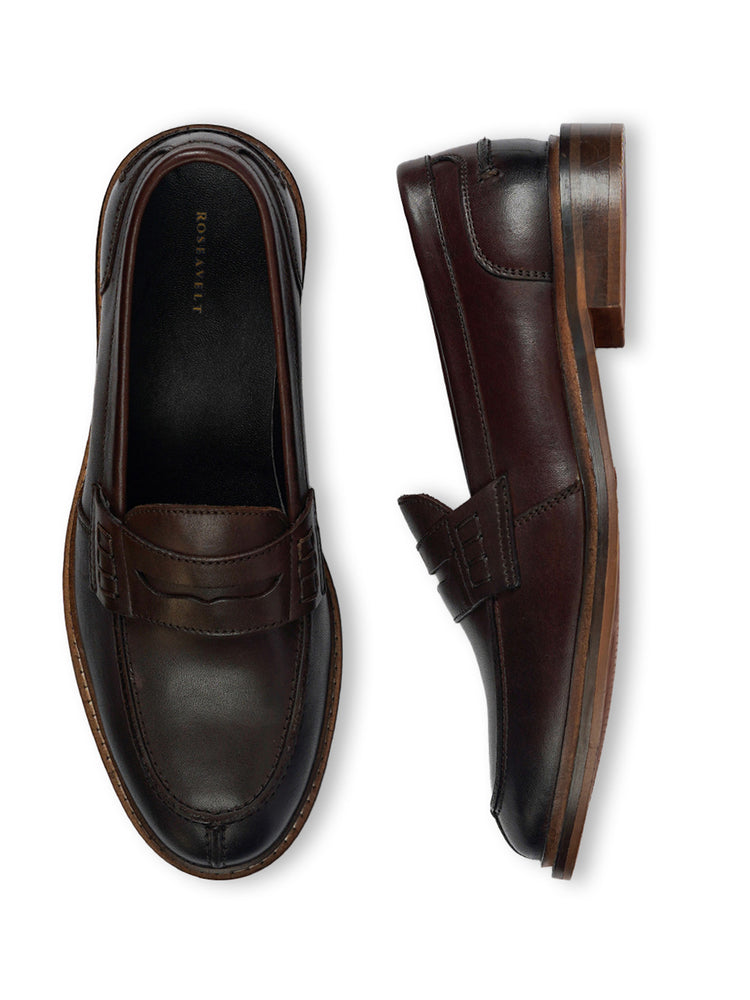 Brown Penny Loafers Slip-On Shoes