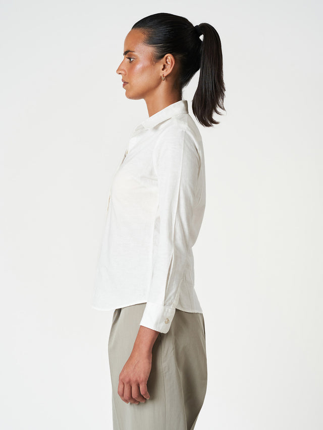 Classic Long Sleeve Casual Linen Shirt