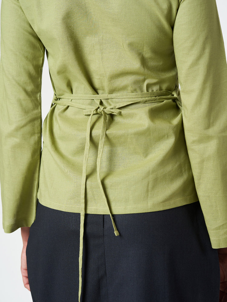 Tie-Back Button Blouse