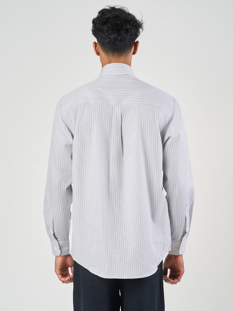 Striped Cotton Armstrong Collar Formal Shirt