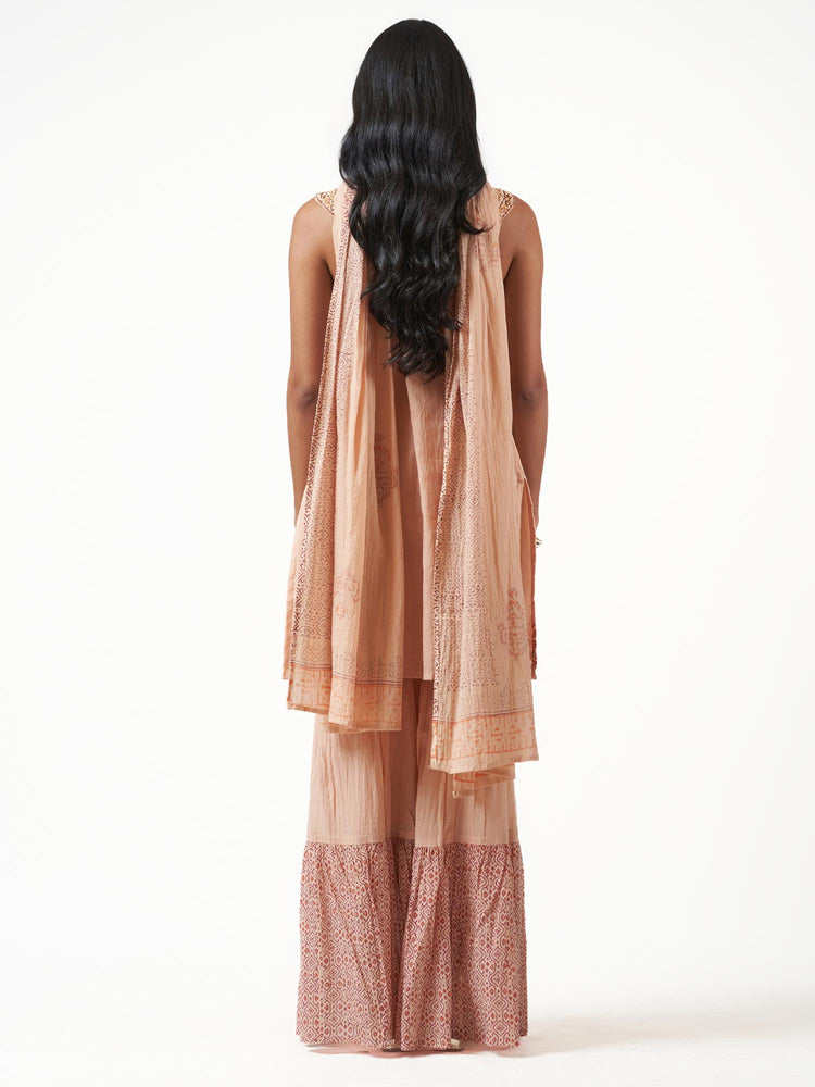 Cotton Block Print Sharara Set
