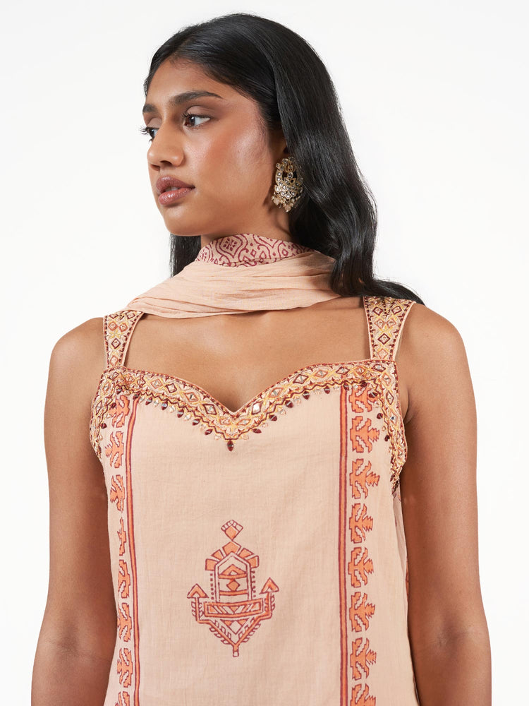 Cotton Block Print Sharara Set