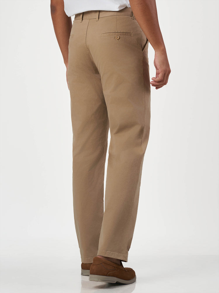 Smart Casual Beige Cotton Stretch Chikago Fit Chinos