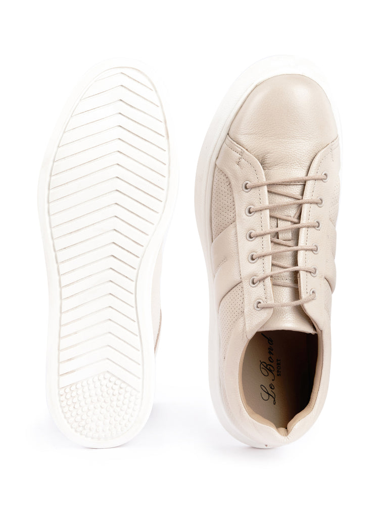 Genuine Leather Lightweight Lace-Up Shoes