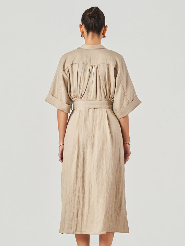 Relaxed Fit Midi Shirt Dress