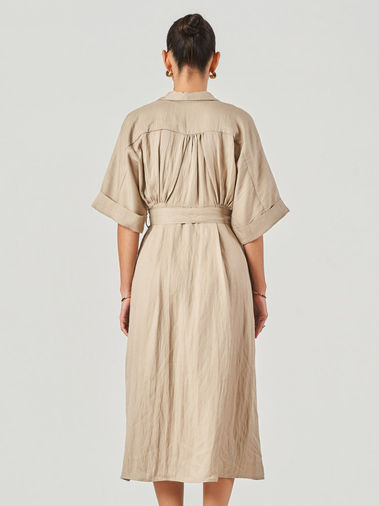 Relaxed Fit Midi Shirt Dress