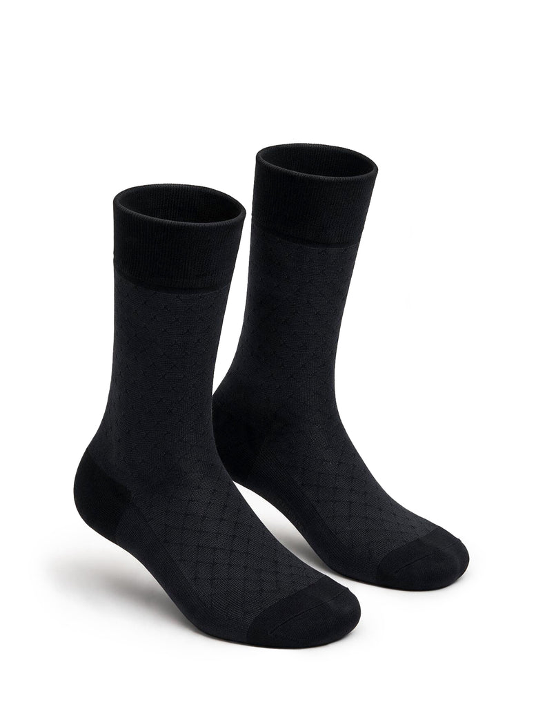 Black Bamboo Cotton Crew Socks