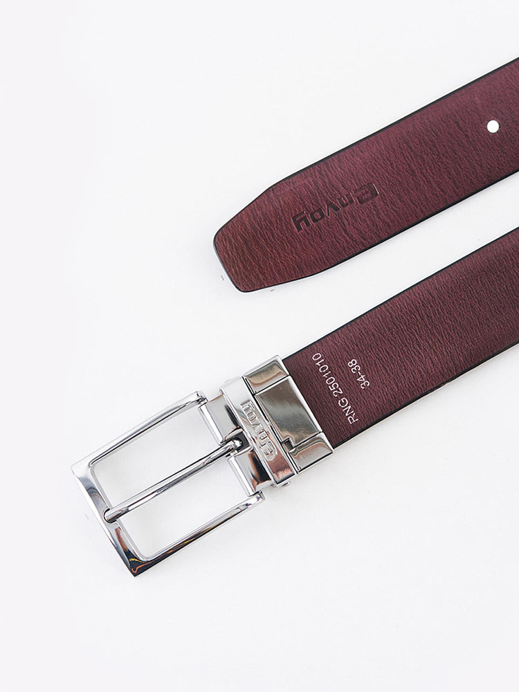 Black Brown Reversible Leather Belt