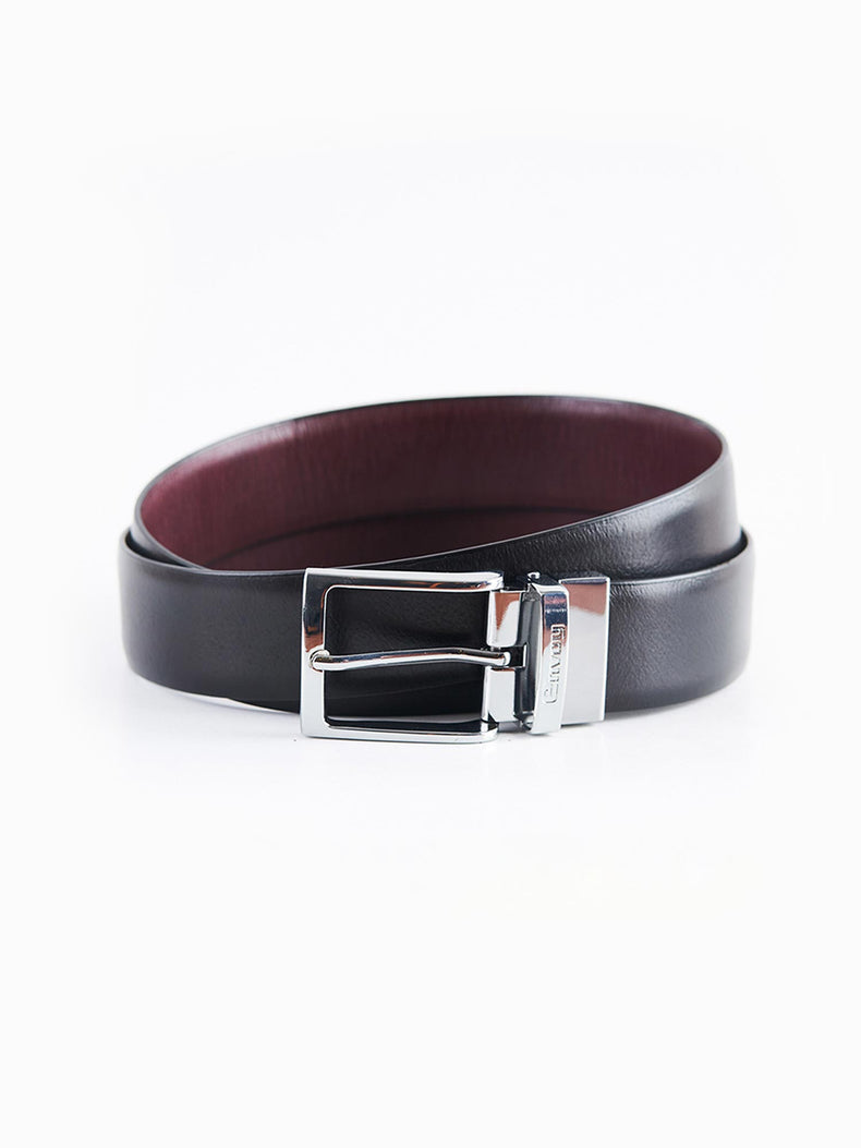 Black Brown Reversible Leather Belt