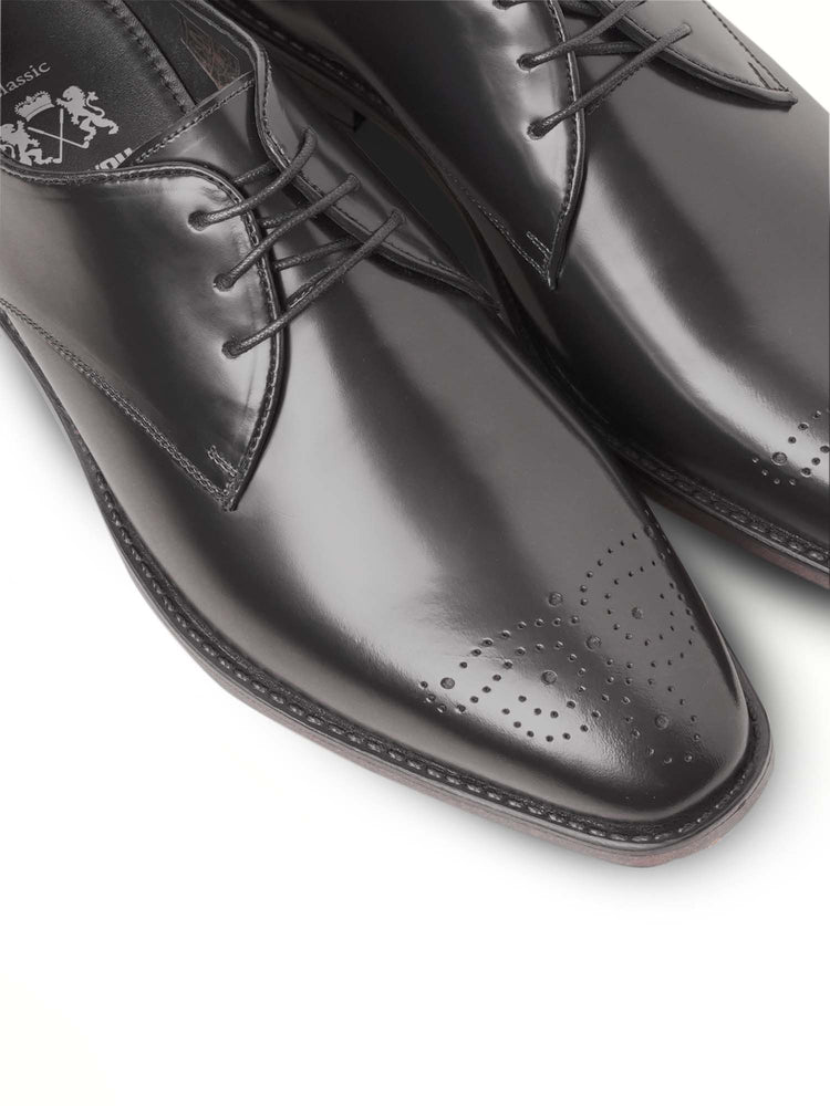 Full Grain Leather Embossed Lace-Up Shoes
