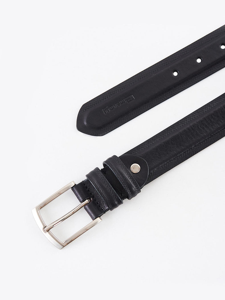 Black Leather Casual Belt