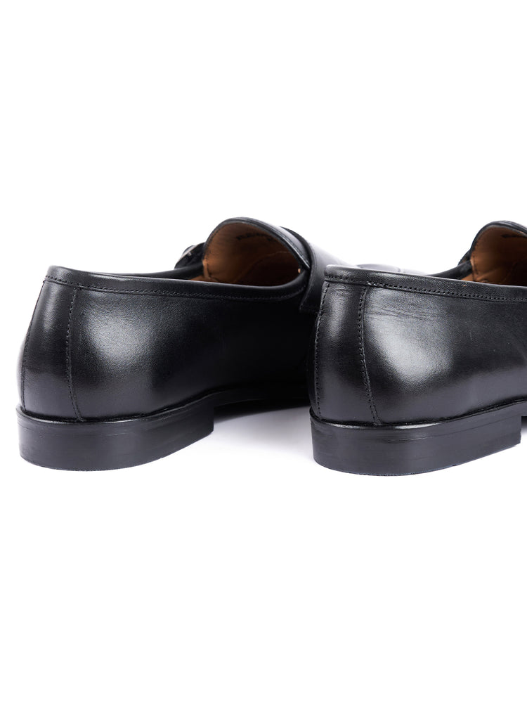 Genuine Leather Double Monk Slip-On Shoes