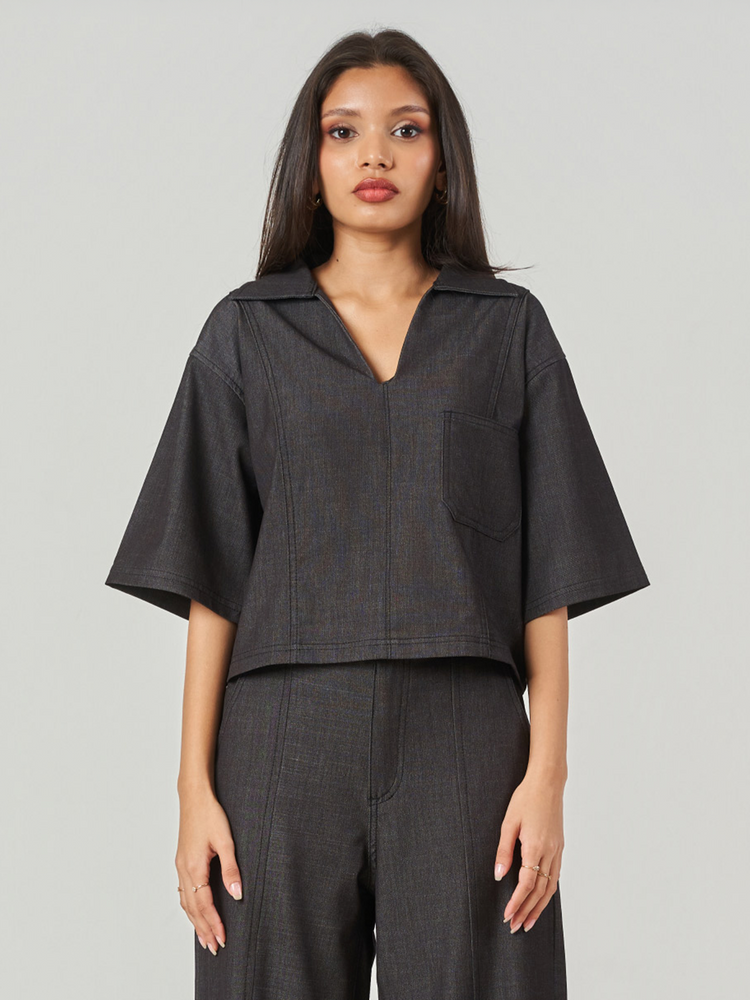 Oversized Cut and Sew Blouse