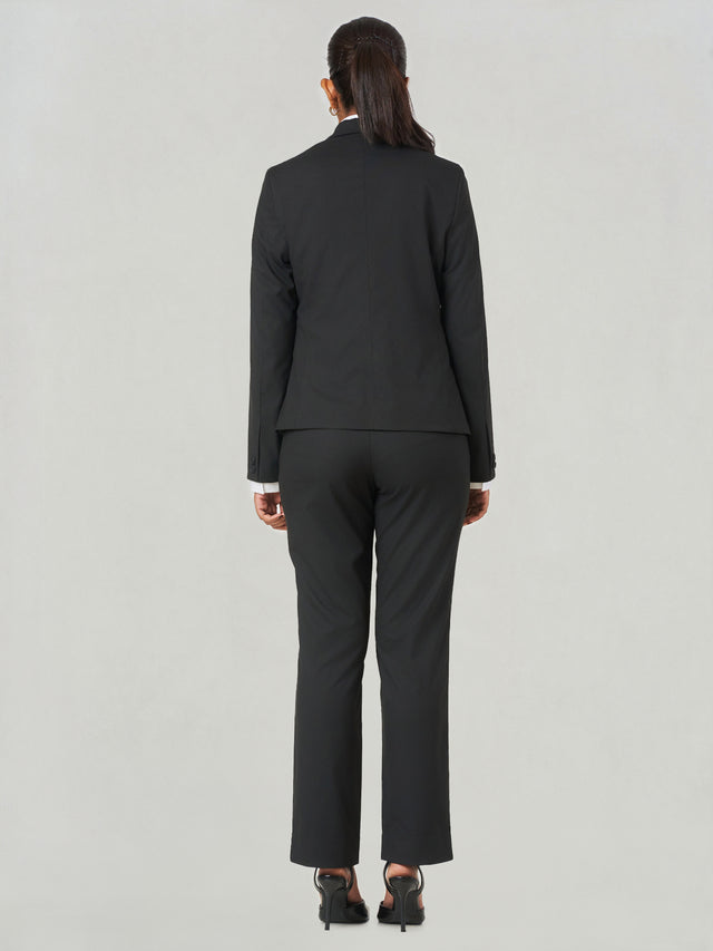 Black Regular Fit Single Breasted Suit