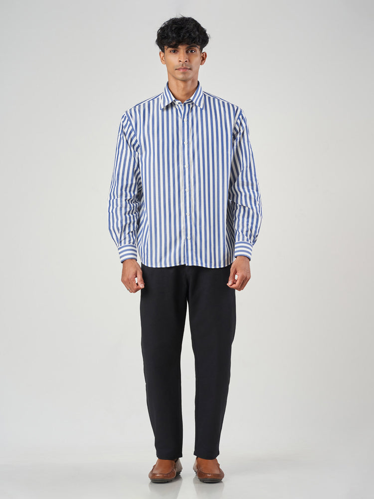 Striped Relaxed Fit Cotton Shirt