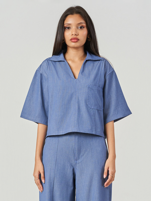 Oversized Cut and Sew Blouse