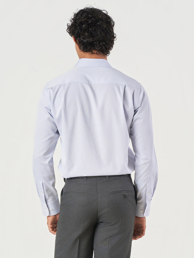 Blue Striped Regular Fit Formal Shirt