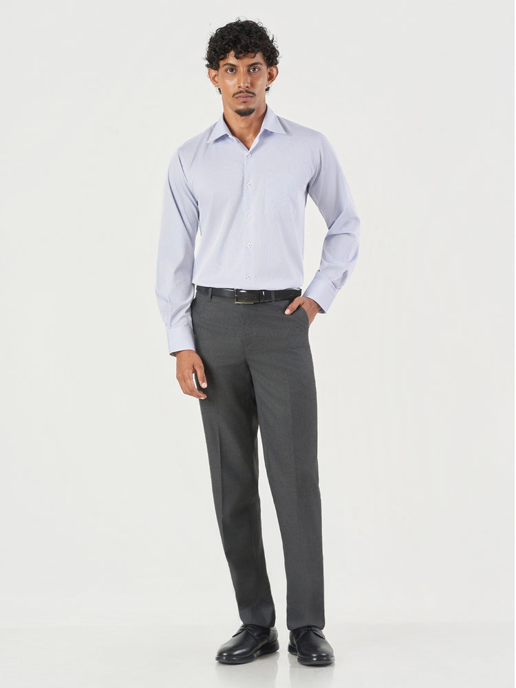 Blue Striped Regular Fit Formal Shirt