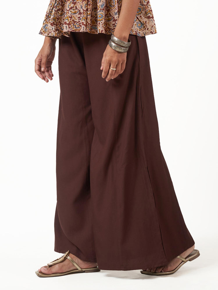 Cotton Viscose Flared Pants