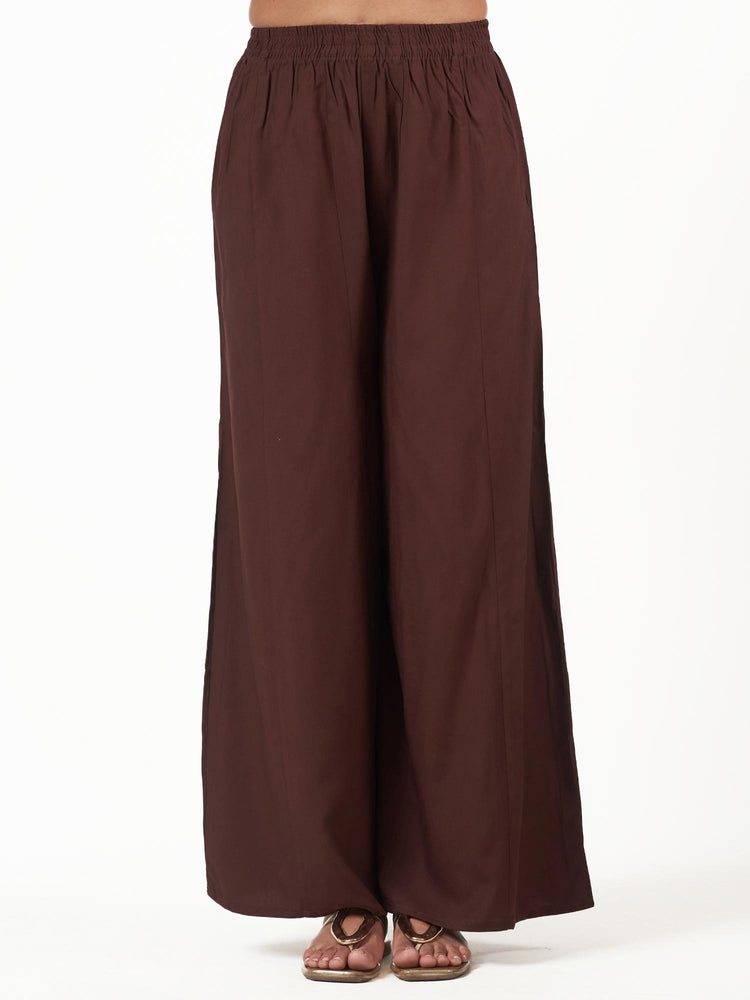 Cotton Viscose Flared Pants