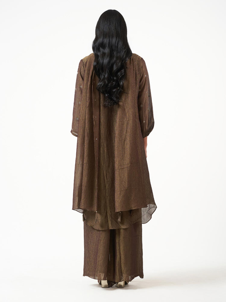 Crushed Shimmer Silk Shalwar Set
