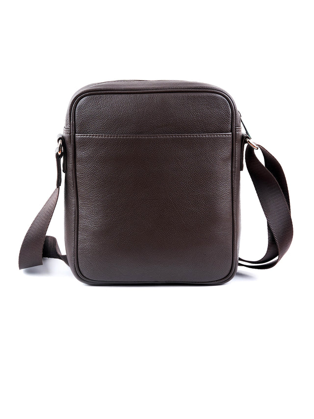 Brown Full-Grain Leather Side Bag
